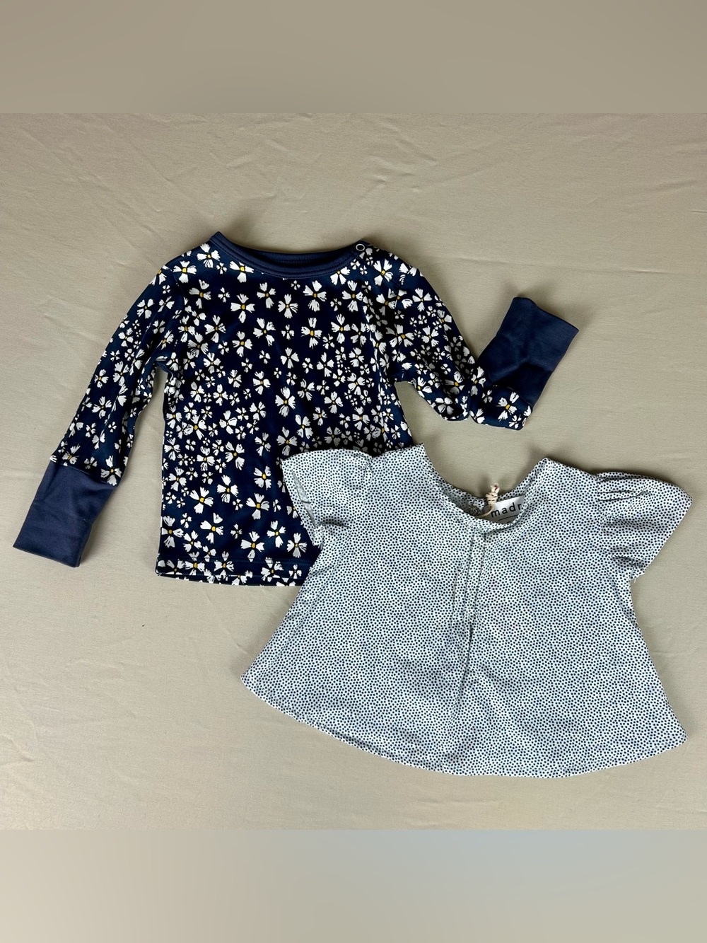2 Piece Baby Girl Bundle - Blue Tops